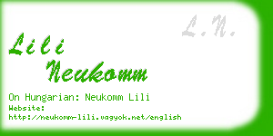 lili neukomm business card